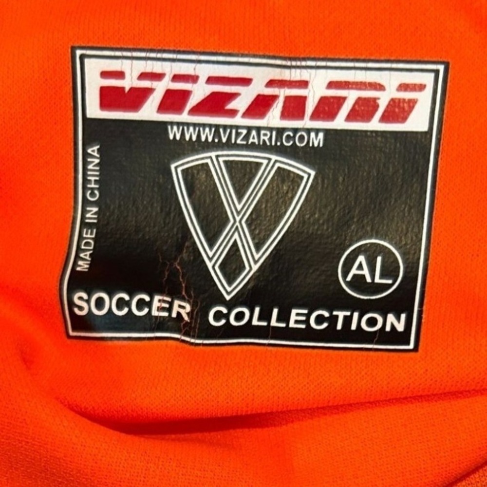 Vizari Goalkeeper Jersey Adult Large Men's Orange Padded Elbow Soccer Shirt - Picture 5 of 5